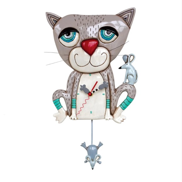 Cat & Mouse Modern Wall Clock - Picture 1 of 3